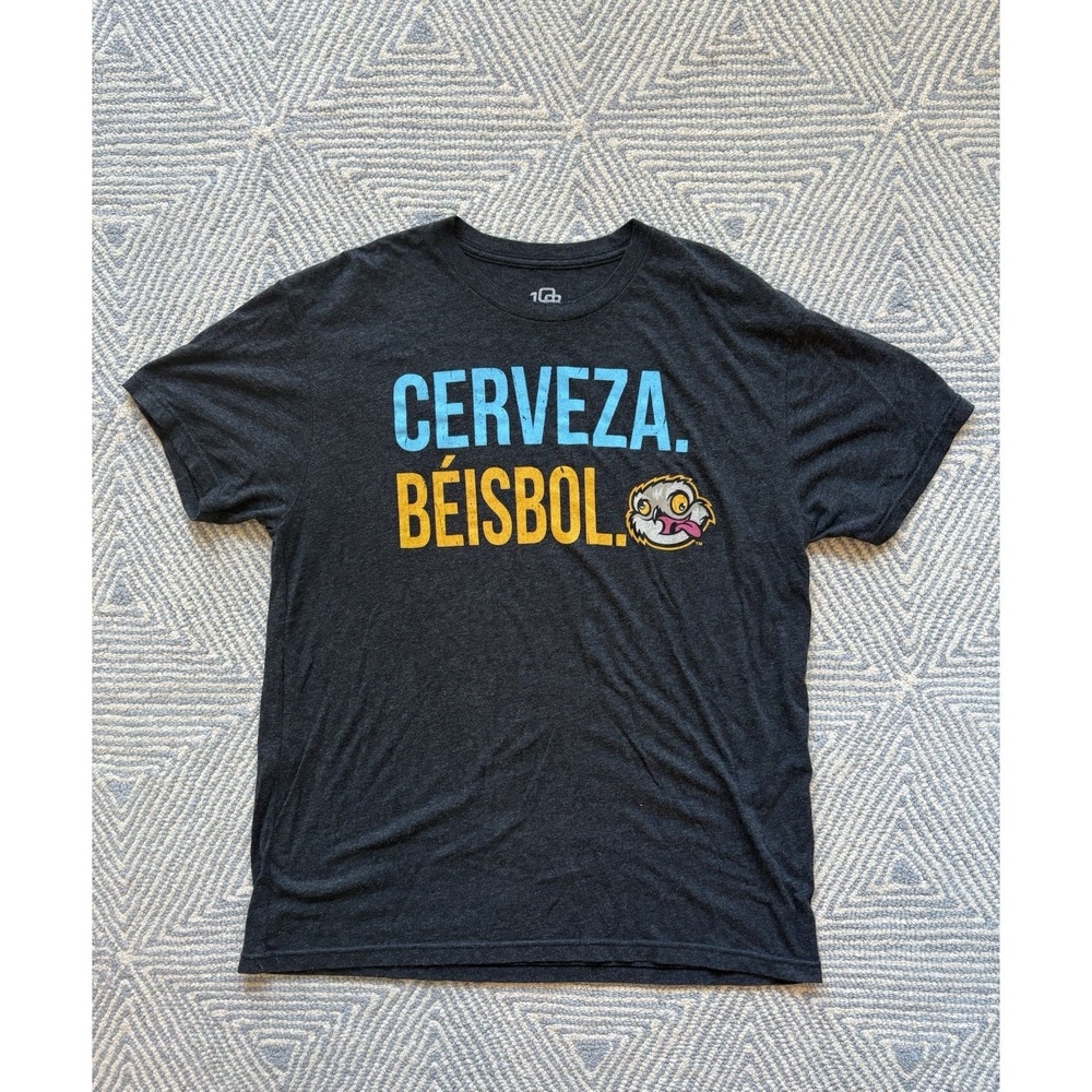 108 Stitches Lansing Locos Cerveza Beisbol T-Shirt -‎ Gray - XL